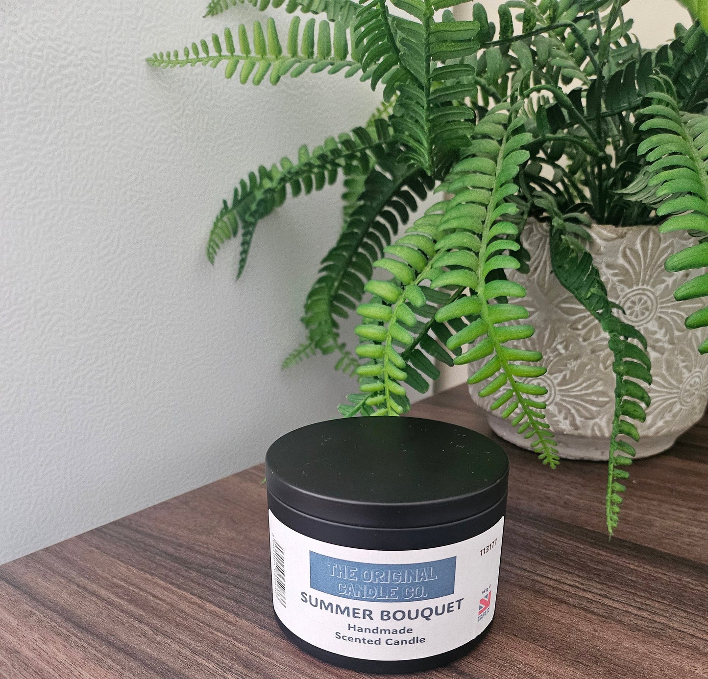 Expertly crafted by The Original Candle Company, this Summer Bouquet hand-blended tin candle delivers a vibrant, floral aroma, designed to fill any space with bright, sun-kissed fragrance notes.