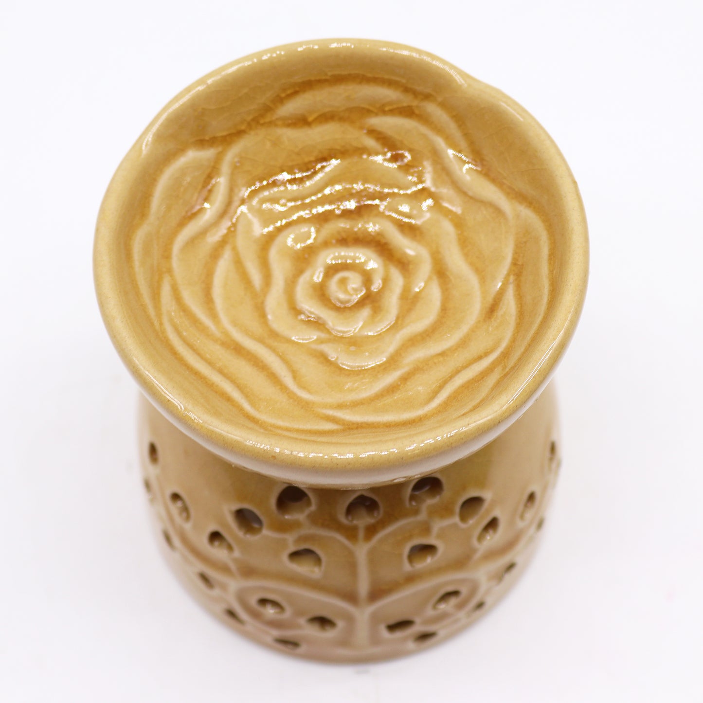 Honey Ceramic Tree of Life Oil Burner and Wax Warmer