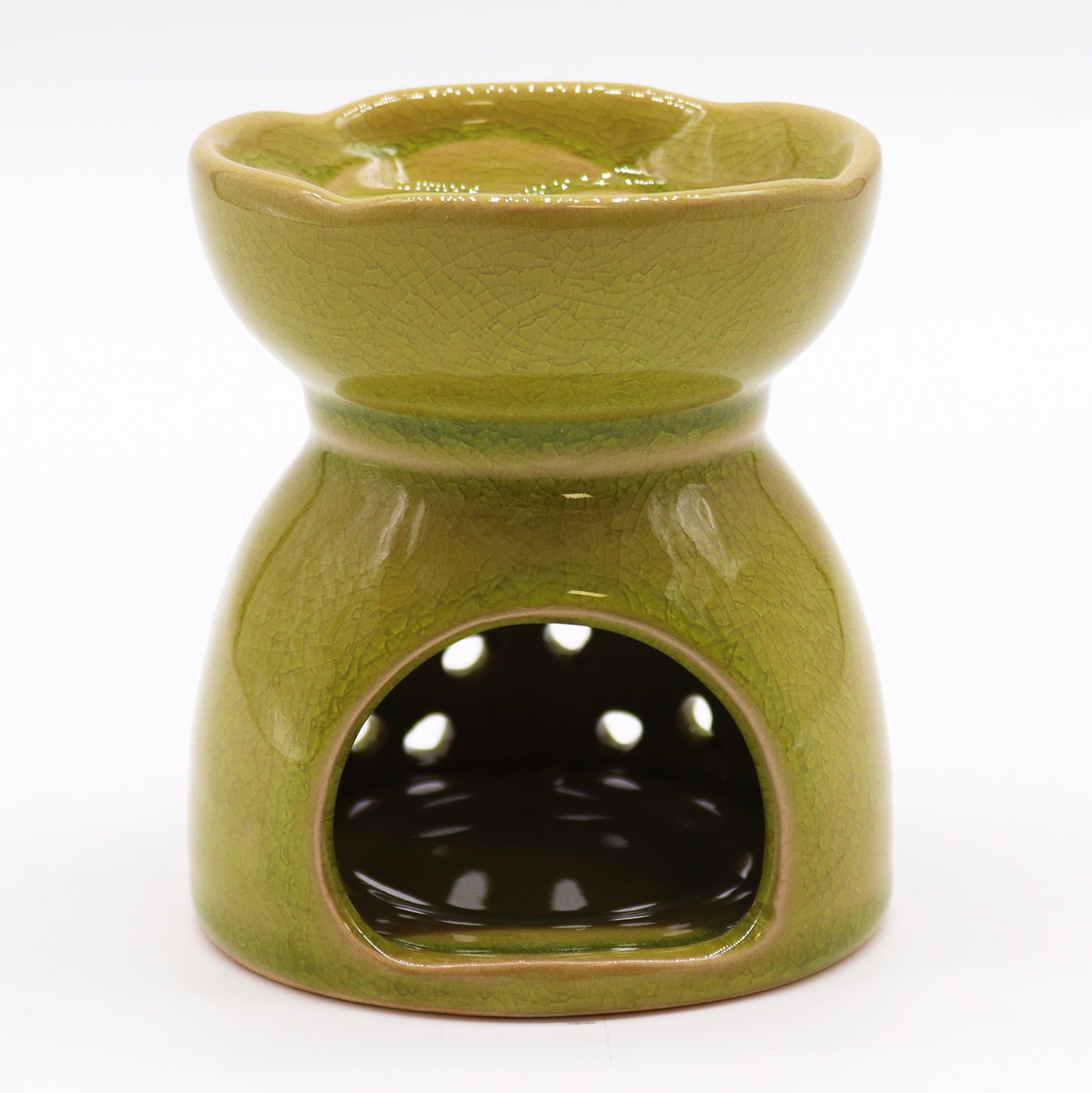 Lime Ceramic Tree of Life Oil Burner and Wax Warmer