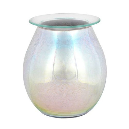 Carefully sourced and selected by The Original Candle Company, this 3D geometric flower light-up electric oil burner and wax warmer showcases an intricate floral-inspired pattern, offering a stylish and flameless way to infuse luxurious fragrance into any space.