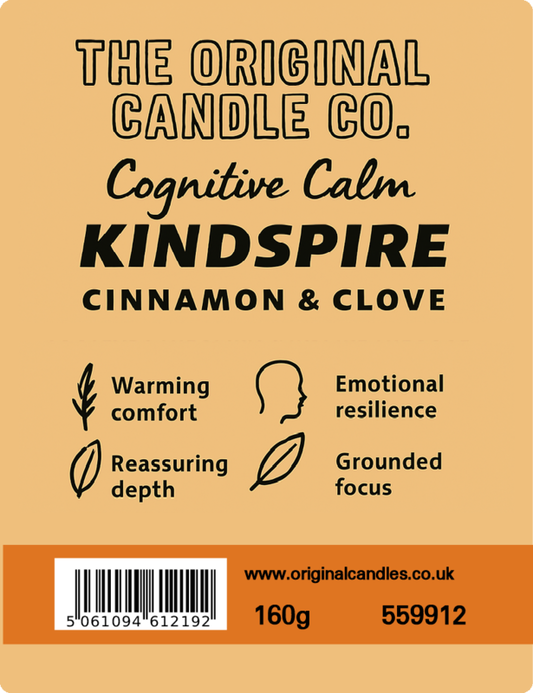 Kindspire - Cinnamon & Clove - Scented Candle for ADHD, Autism & Neurodivergence