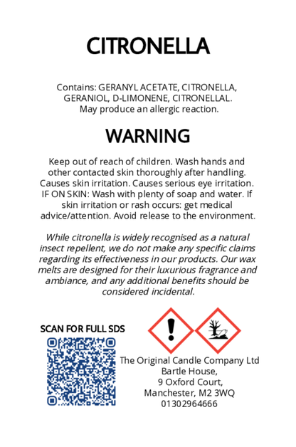 Citronella Scented Candle