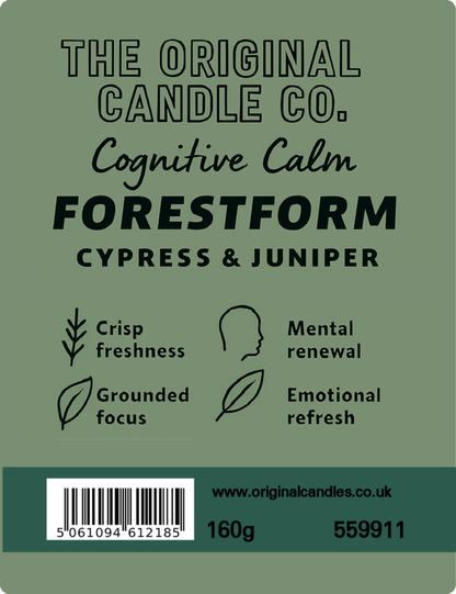 Forestform - Cypress & Juniper Scented Candle for ADHD, Autism & Neurodivergence