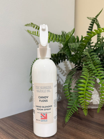 Expertly crafted by The Original Candle Company, this Candy Floss hand-blended room mist spray delivers a sweet, nostalgic aroma, designed to refresh any space with soft, sugary fragrance notes.