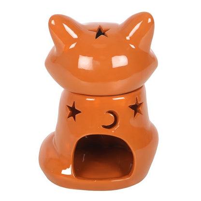 Showing the tealight well and its intricate moon and starts cut-outs this fox shaped oil burner and wax melter in brown and cream is definitely going to thrill people.