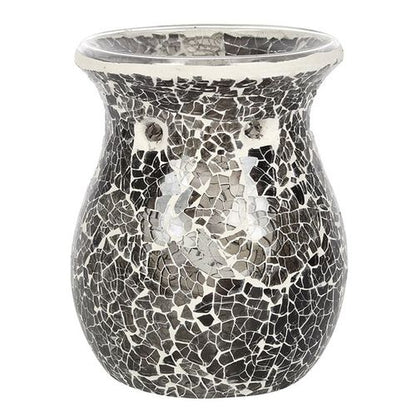 Made using an exquisit detailing of crackled glass in gunmetal grey. This carefully selected oil burner and wax warmer from The Original Candle Company is sure to add a touch of elegance to any space.