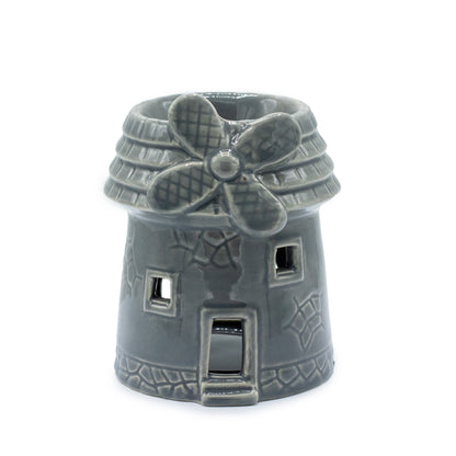 Carefully sourced by The Original Candle Company and featuring a round windmill in a grey glaze, this oil burner and wax warmer will make an attractive decoration in any room.