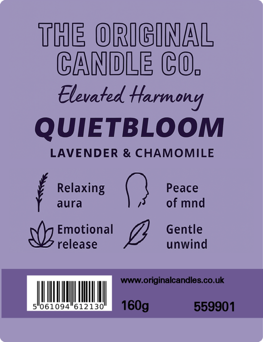 Quietbloom- Lavender & Chamomile Scented Candle for ADHD & Autism & Neurodivergence