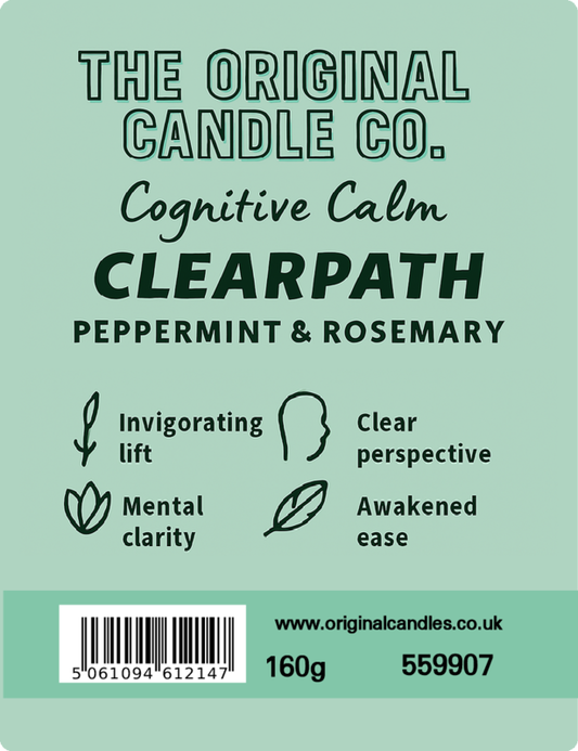 Clearpath- Peppermint & Rosemary Scented Candle for ADHD, Autism & Neurodivergence