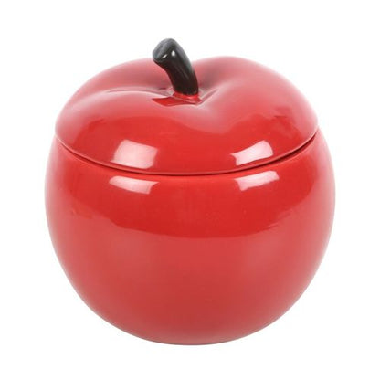 This stunning red apple shaped oil burner and wax warmer carefully selected by The Original Candle Company is sure to be a talking piece in any home. In a vibrant red colour with removable lid.