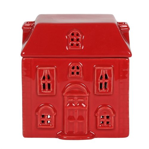This adorable, red ceramic house oil burner and wax warmer is sure to delight. Perfect for all year round use and a stand-out piece for the festive season. Simply place a lit tealight inside, remove the lid, add fragrance oil or wax melts to the bowl and wait for the calming scent to fill the air. Always remove the lid whilst in use.