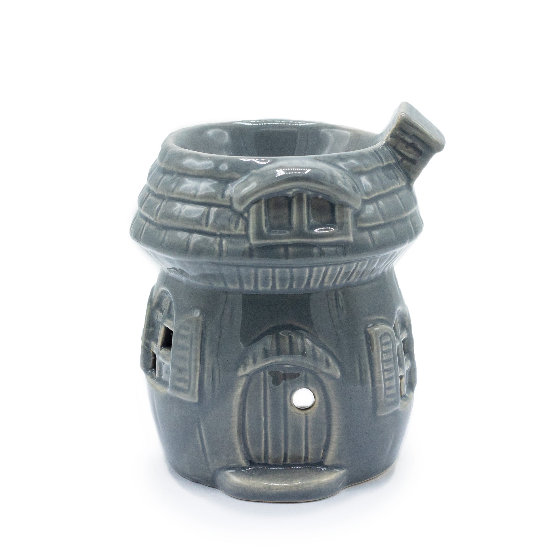 Carefully sourced by The Original Candle Company and featuring a round house style in a grey glaze, this oil burner and wax warmer will make an attractive decoration in any room.