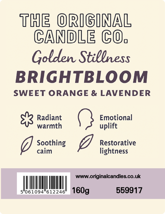 Brightbloom- Sweet Orange & Lavender - Scented Candle for ADHD, Autism & Neurodivergence