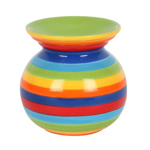 Designed to be bright and bold, this vibrant striped colourful oil burner and wax warmer specially sourced by The Original Candle Company is sure to be a talking point in any room.