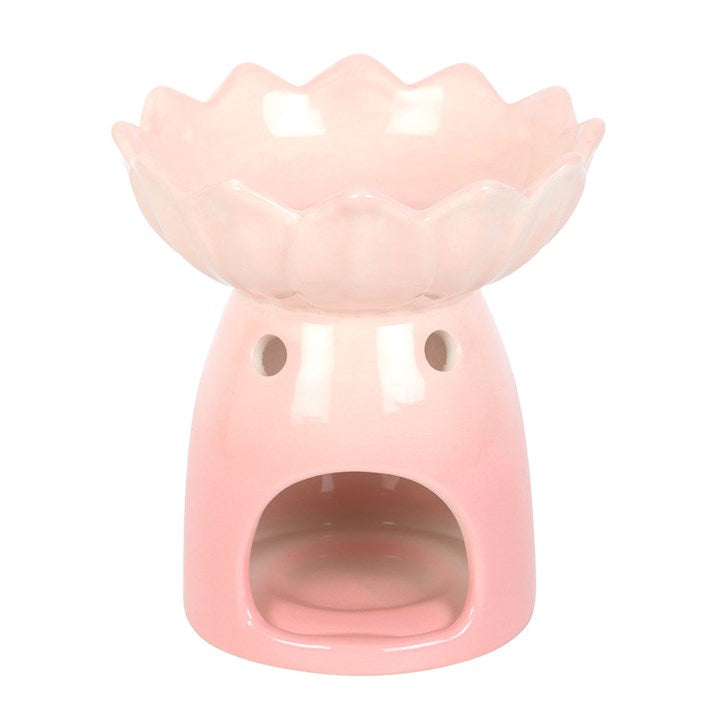This stunning water lily shaped oil burner and wax warmer is in ombre pink sure to add a sense of style to any room.