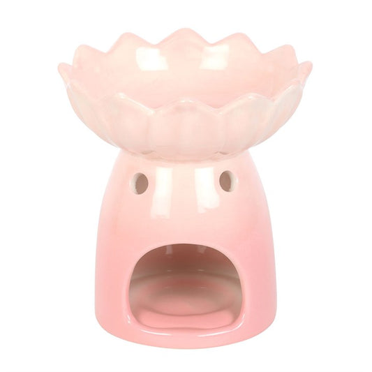 This stunning water lily shaped oil burner and wax warmer is in ombre pink sure to add a sense of style to any room.