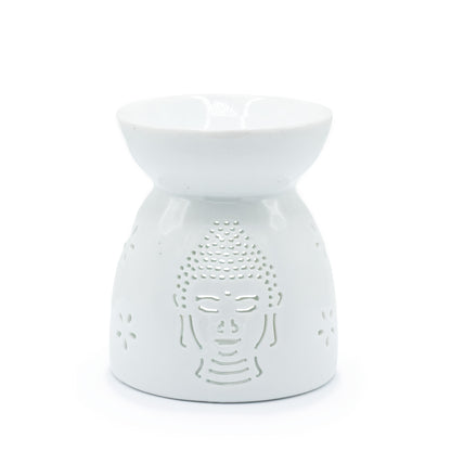 Carefully sourced by The Original Candle Company and featuring a cut-out Buddha design in white, this oil burner and wax warmer will make an attractive decoration in any room.