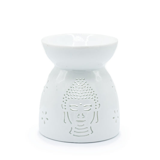 Carefully sourced by The Original Candle Company and featuring a cut-out Buddha design in white, this oil burner and wax warmer will make an attractive decoration in any room.