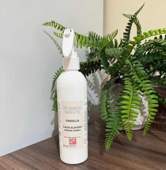 expertly hand blended by The Original Candle Company vanilla fragranced room spray